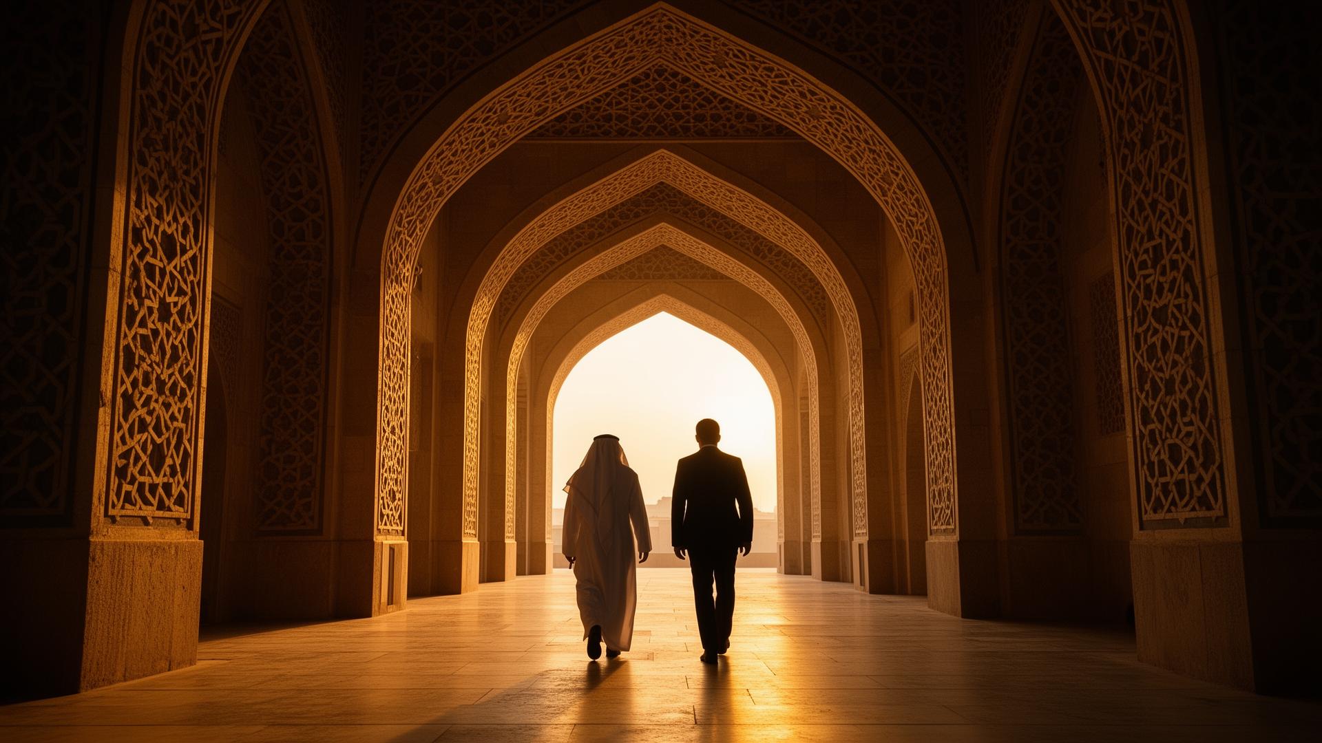 Grand arched corridor