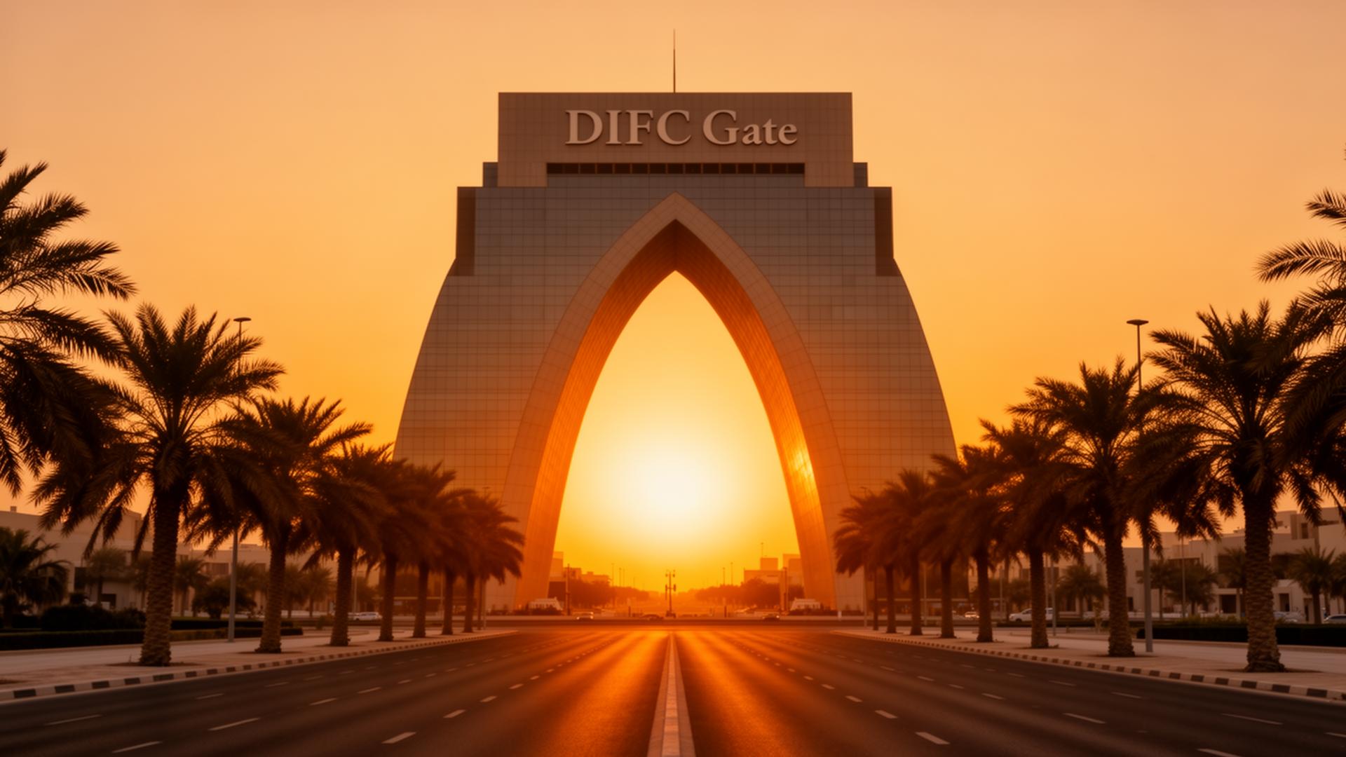 DIFC Gate at sunrise