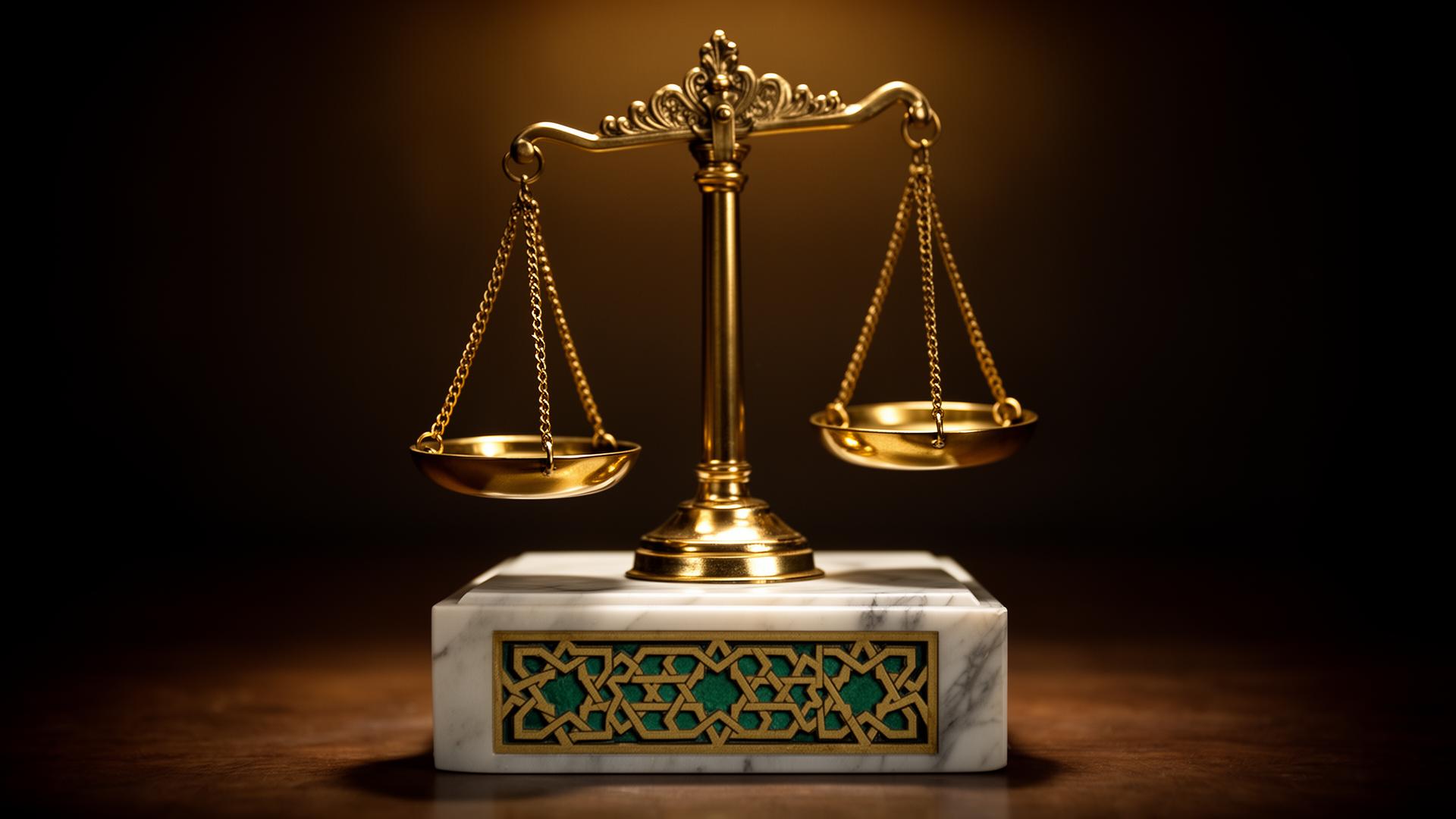 Golden scales of justice
