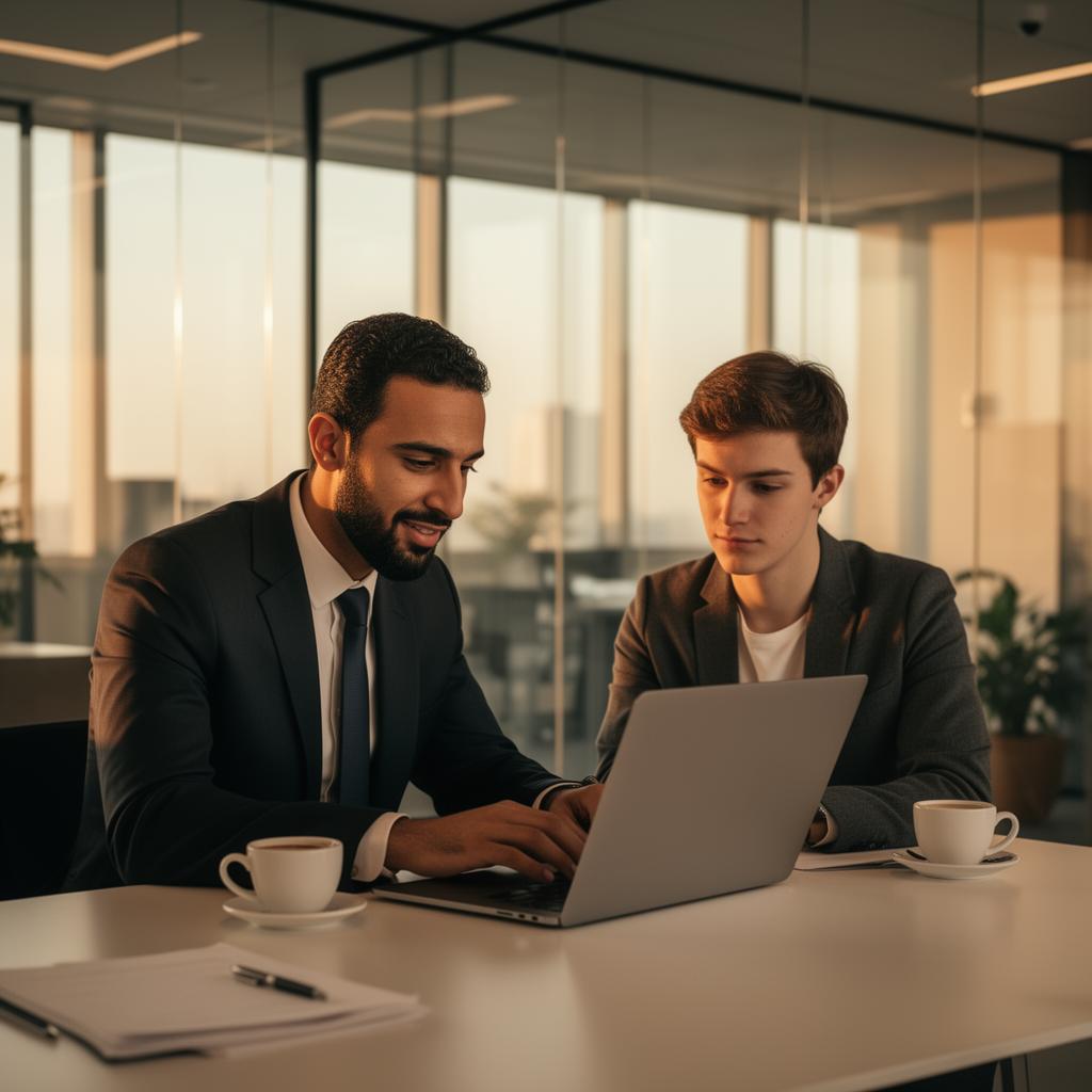 Western and Emirati professionals collaborating